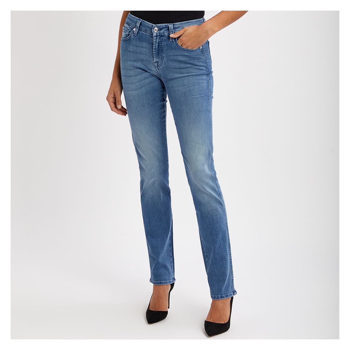Blue Kimmie Straight Jeans main product photo