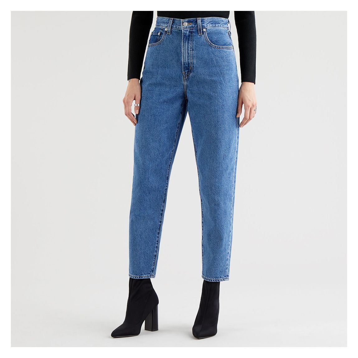 Mid Blue Tapered Leg Jeans main product photo