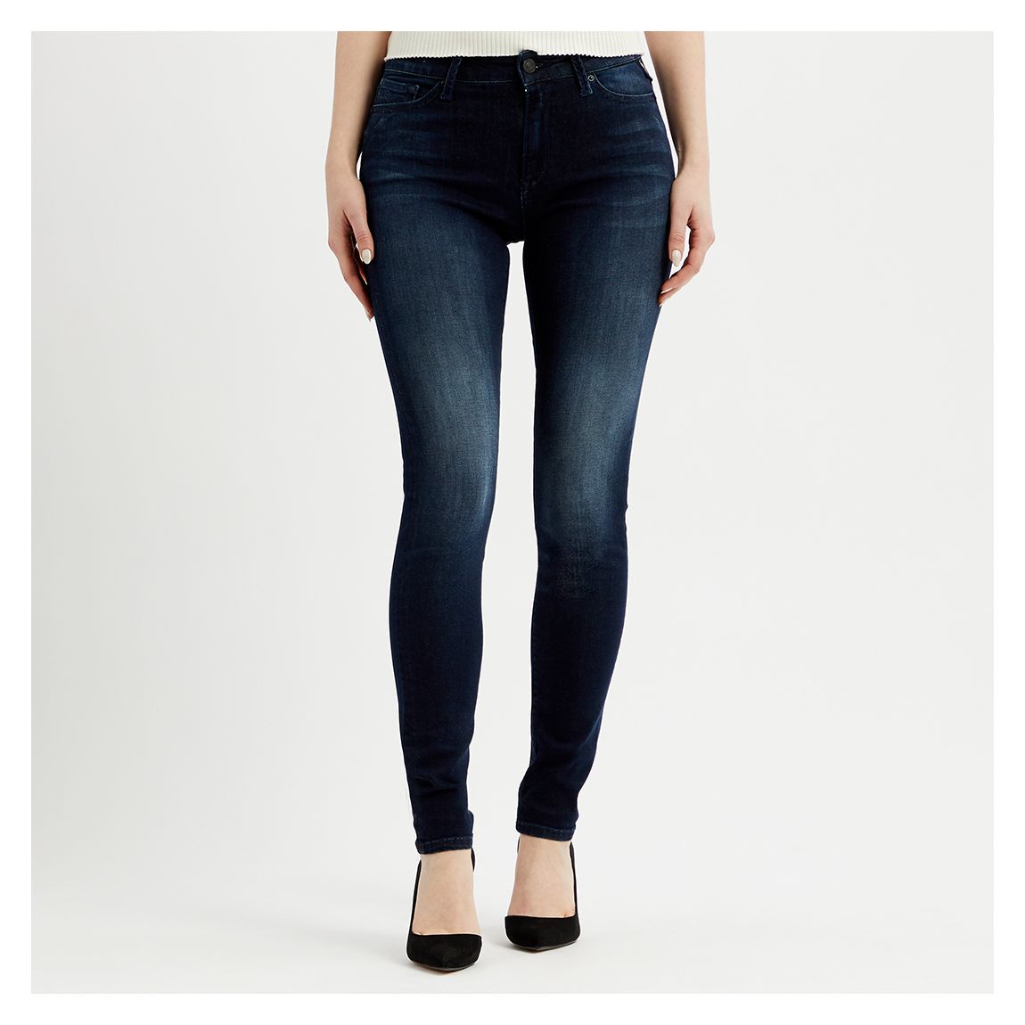 Dark Blue Luzien Skinny Stretch Jeans main product photo