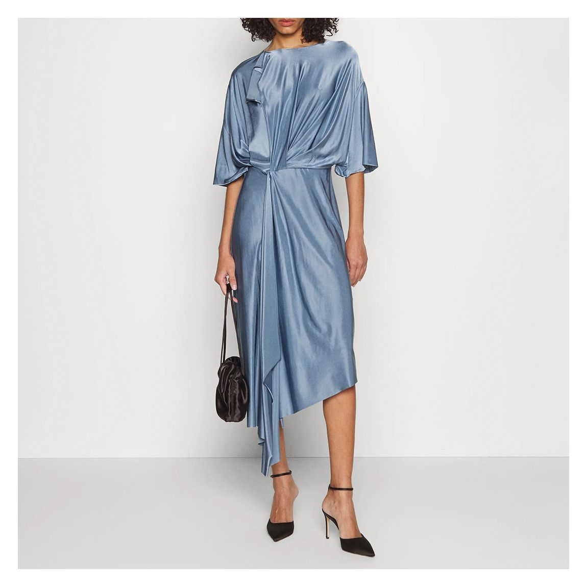 Blue Cape Sleeve Cut Out Dress main product photo