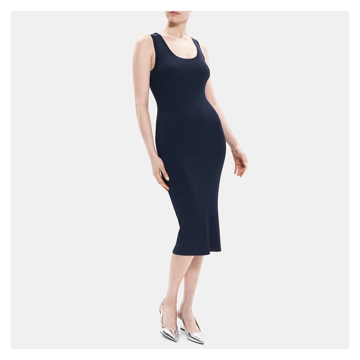 Navy Ribbed Tank Dress main product photo