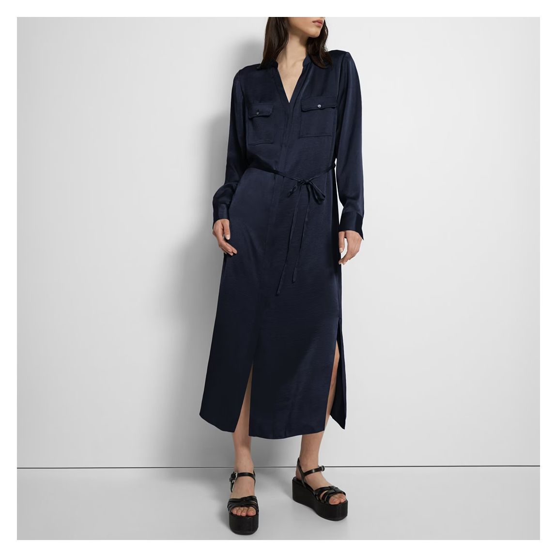 Navy Midi Shirt Dress main product photo