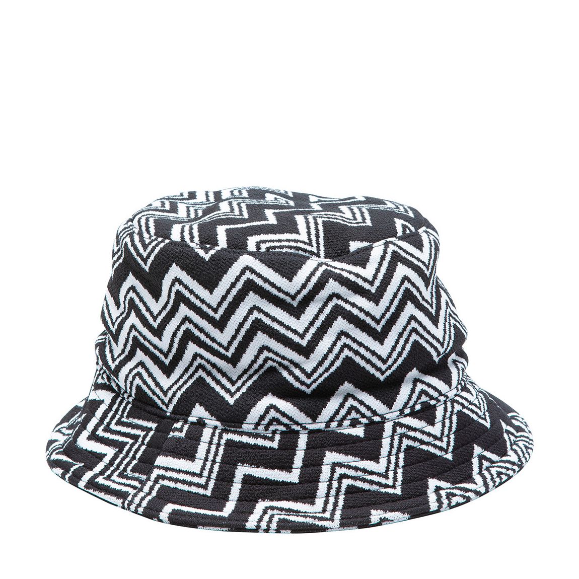 Black Zig Zag Jersey Bucket Hat main product photo