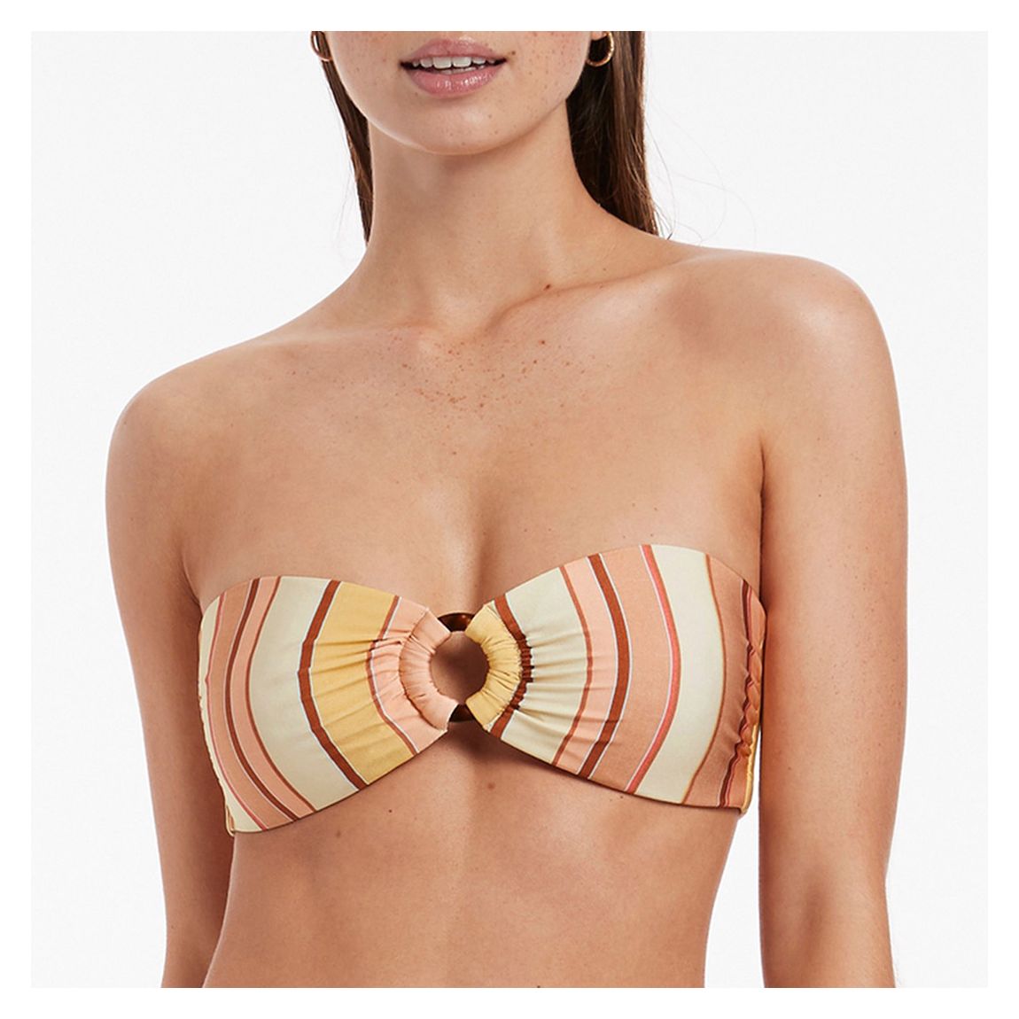 Multi Fira Stripe Trim Bandeau Bikini Top main product photo