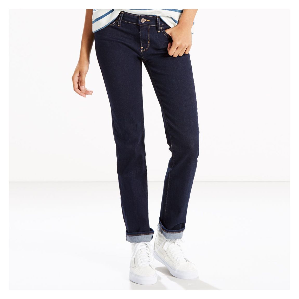Dark Denim 712™ Stretch Slim Jeans main product photo
