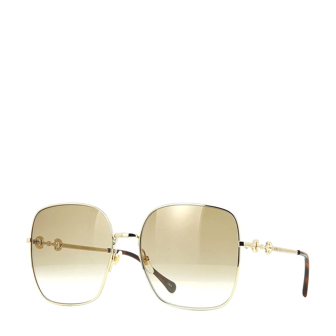 Women's Brown & Gold Gucci Sunglasses 61mm main product photo