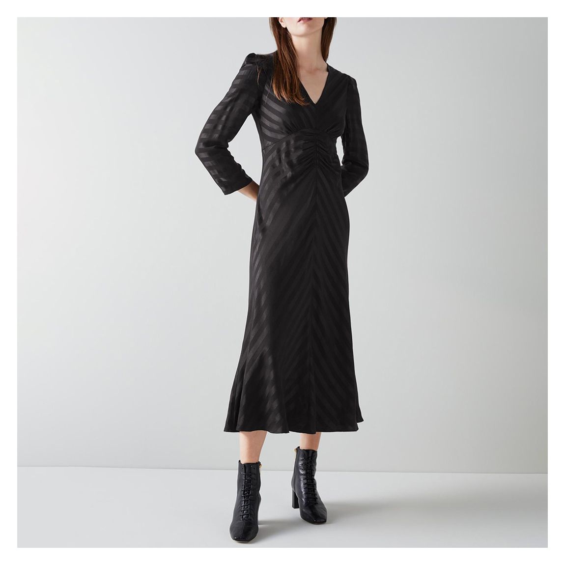 Black Stripe Gabrielle Dress main product photo