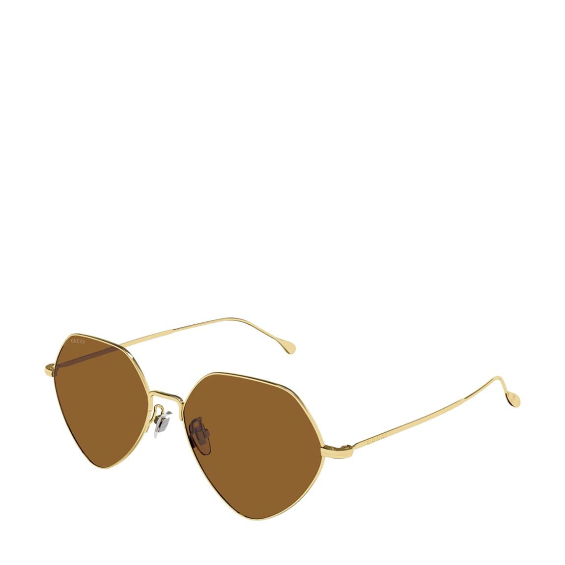 Women's Gold Gucci Sunglasses 55mm main product photo