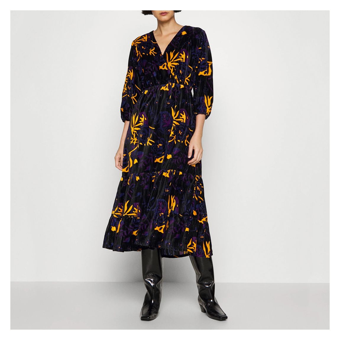 Black Floral Frate Dress main product photo
