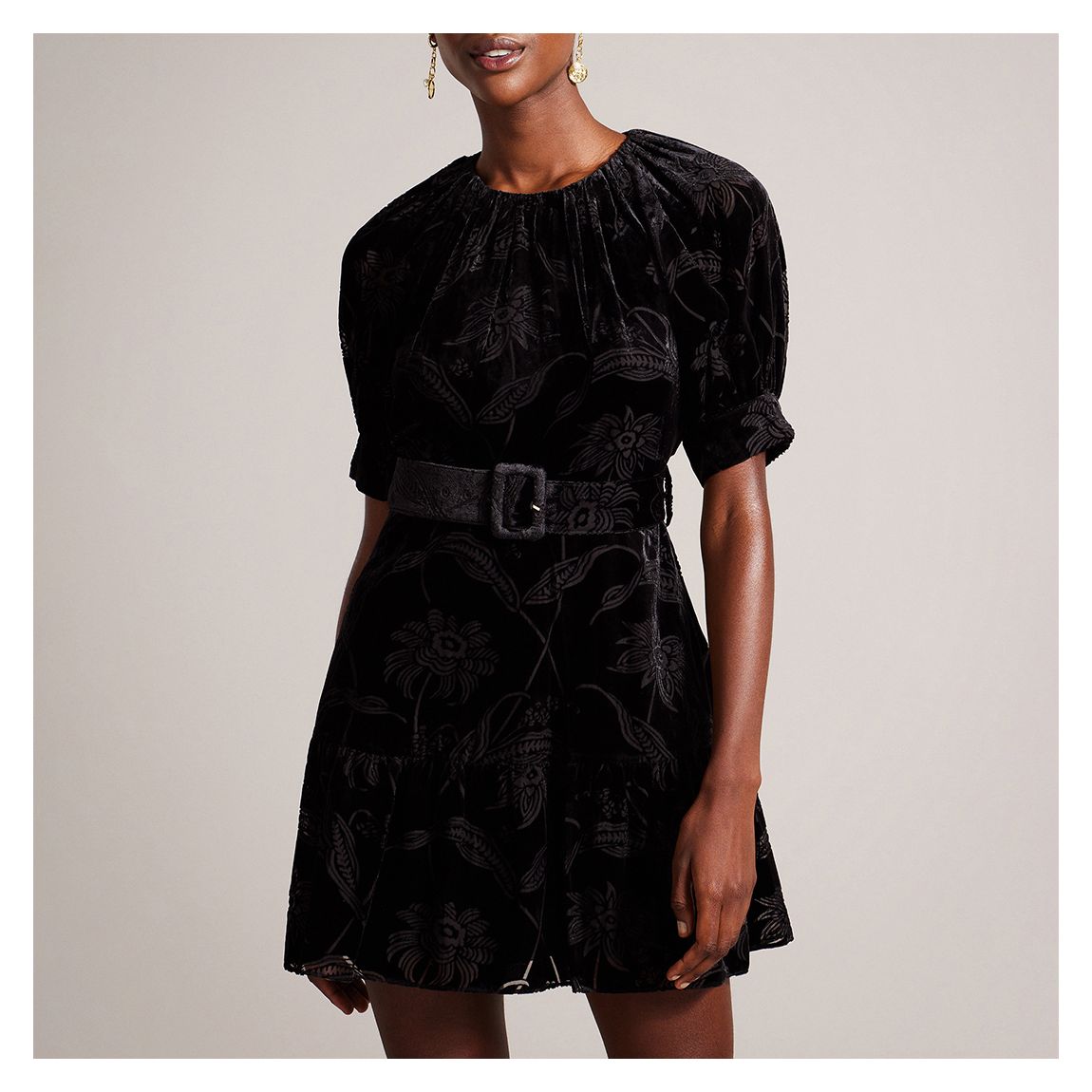 Black Tilliiy Fit And Flare Mini Dress main product photo