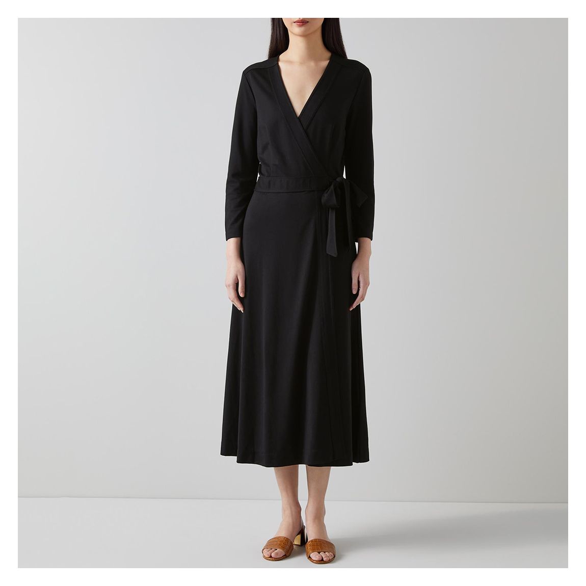 Black Juno Wrap Dress main product photo