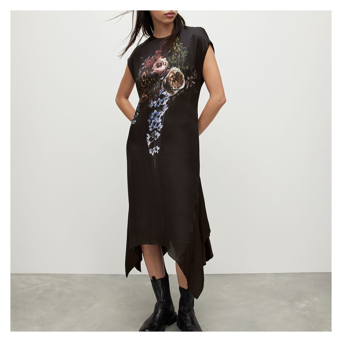 Black Gian Sabrina Dress main product photo