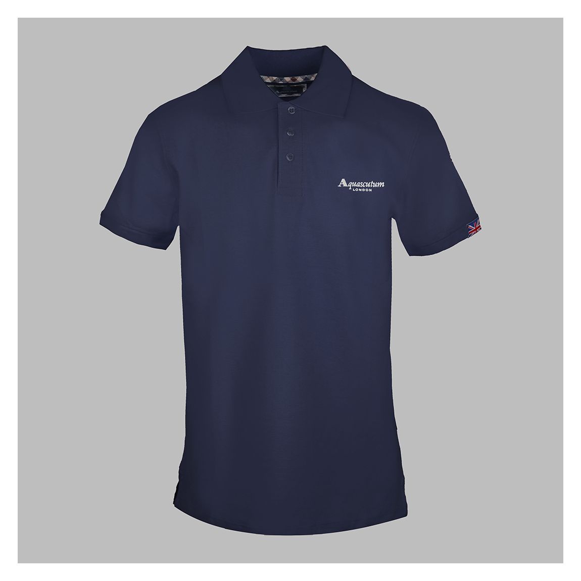 Navy Small Branded Cotton Polo Top main product photo