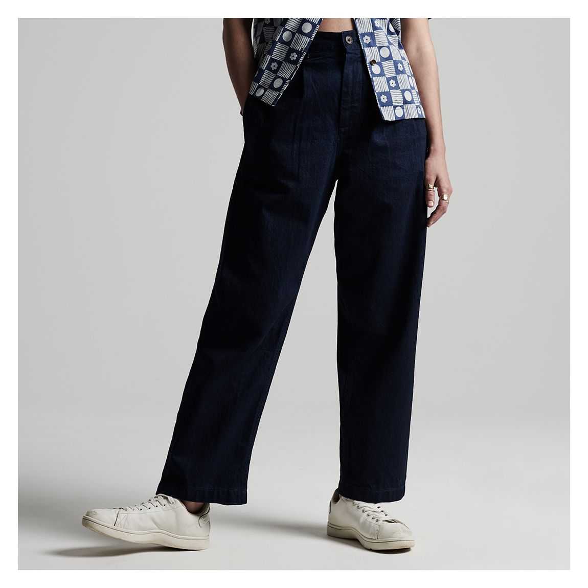 Navy Limited Edition Pleated Trousers main product photo