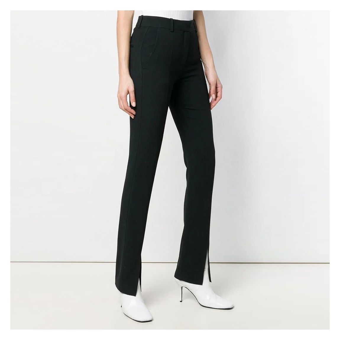 Black Front Split Seam Trousers main product photo