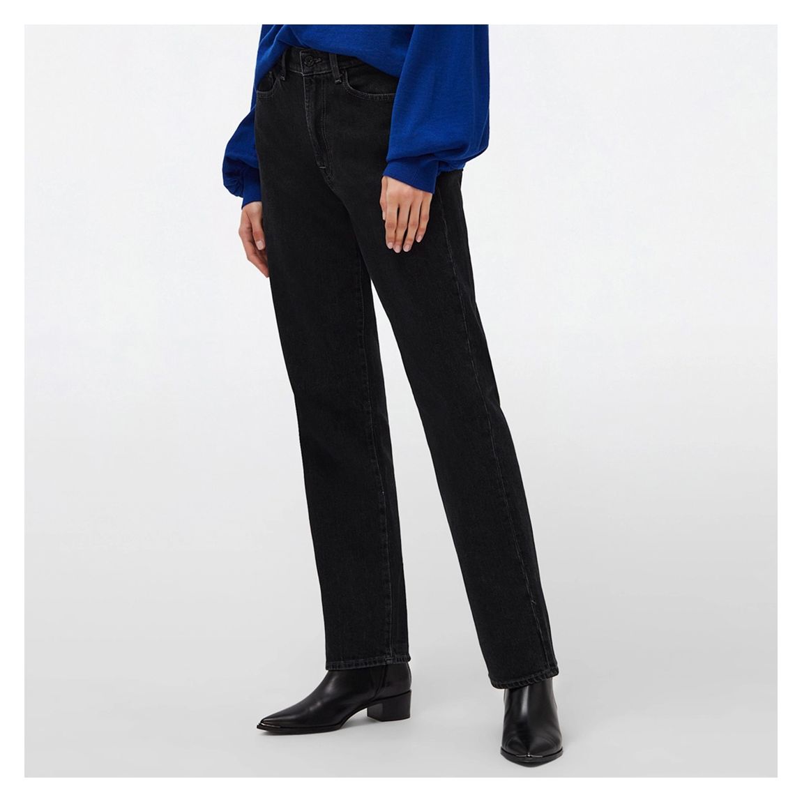 Black Logan Tall Straight Stretch Jeans main product photo