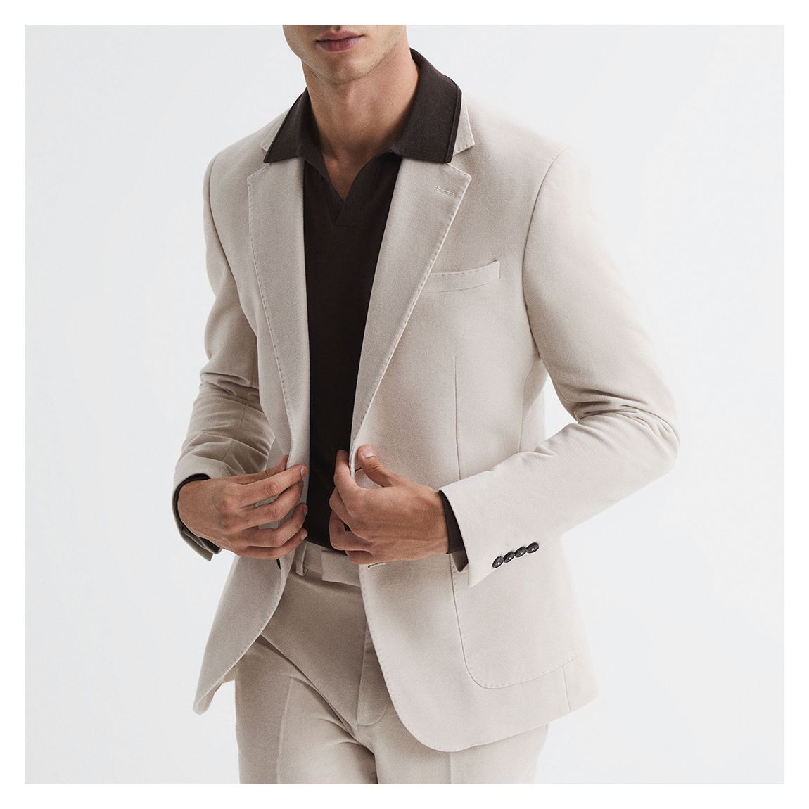 Stone Spark Single Breasted Cotton Blend Jacket main product photo