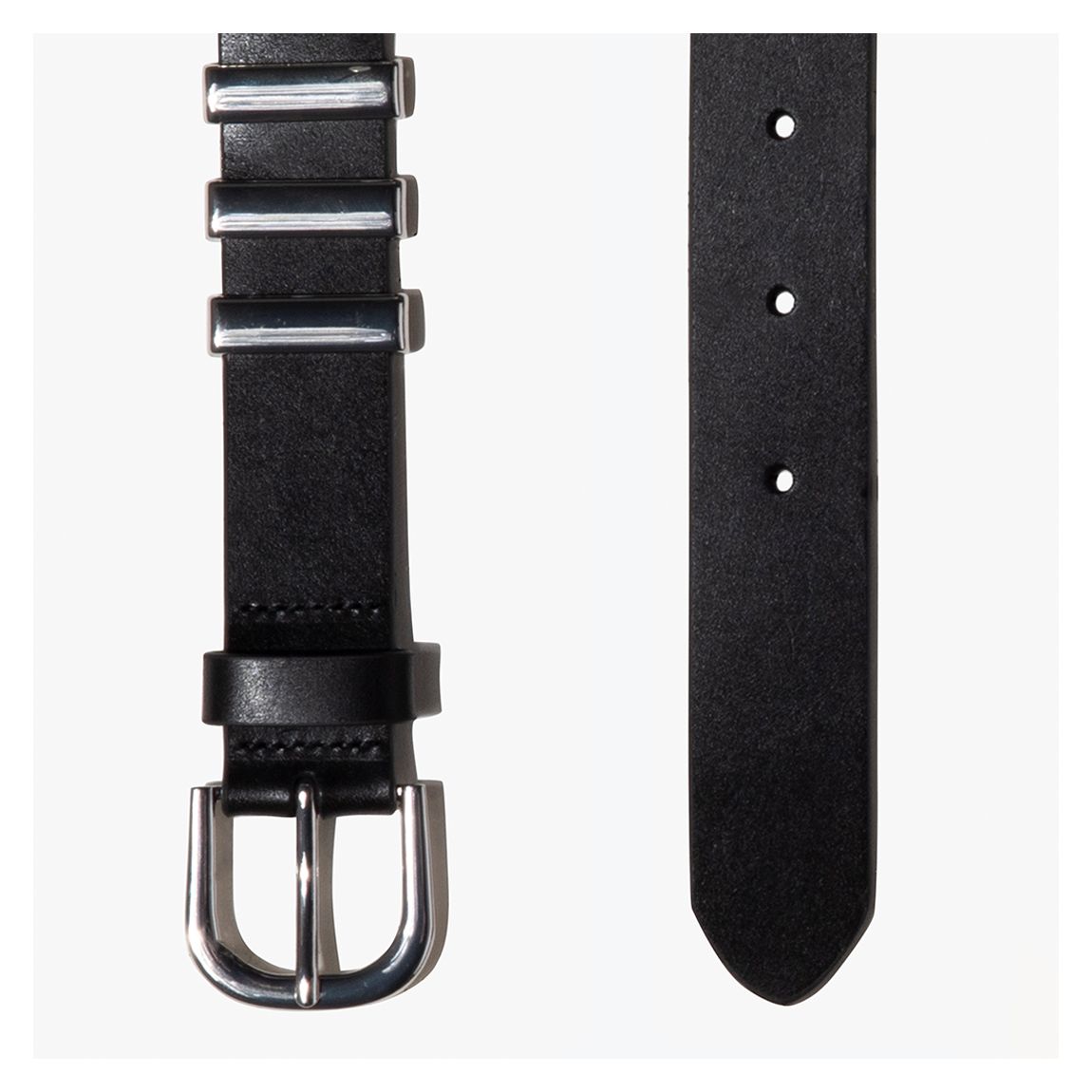 Black/Silver Timeless Buckle Militant Belt main product photo