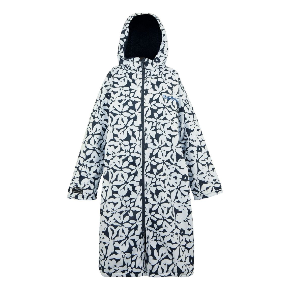 Unisex Adult Large Floral Changing Robe Navy/White main product photo