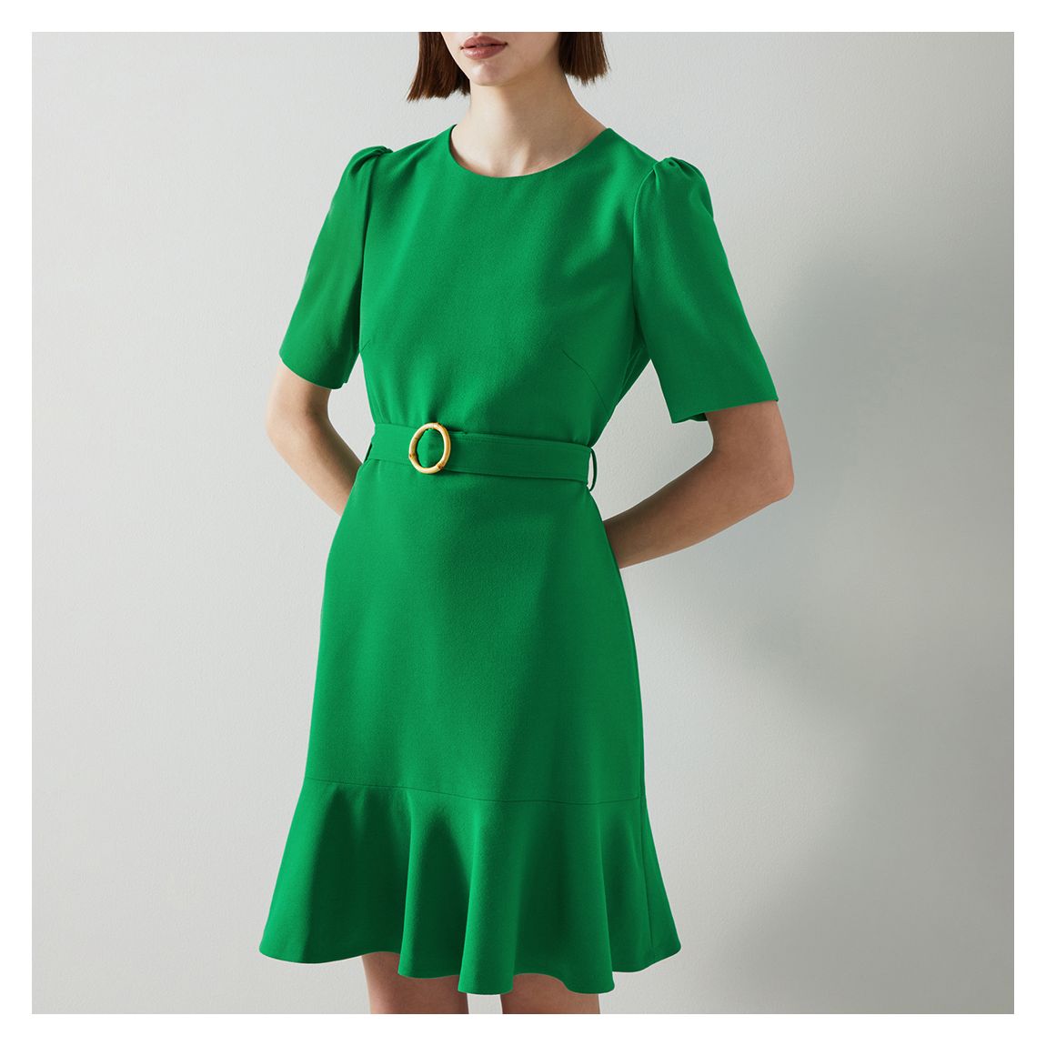 Green Eliza Belted Mini Dress main product photo