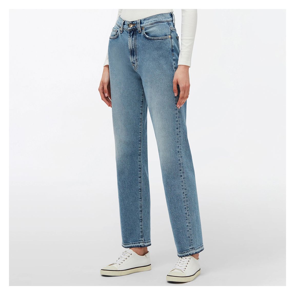 Light Blue Logan Tall Straight Stretch Jeans main product photo