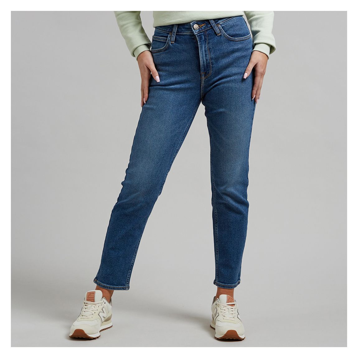 Blue Carol Straight Stretch Jeans main product photo