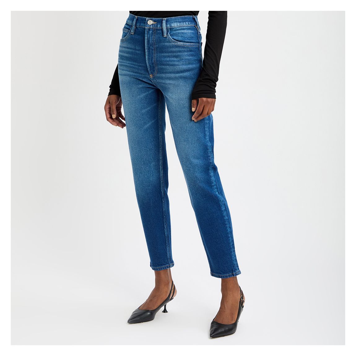 Indigo High 'N' Tight Taper Jeans main product photo