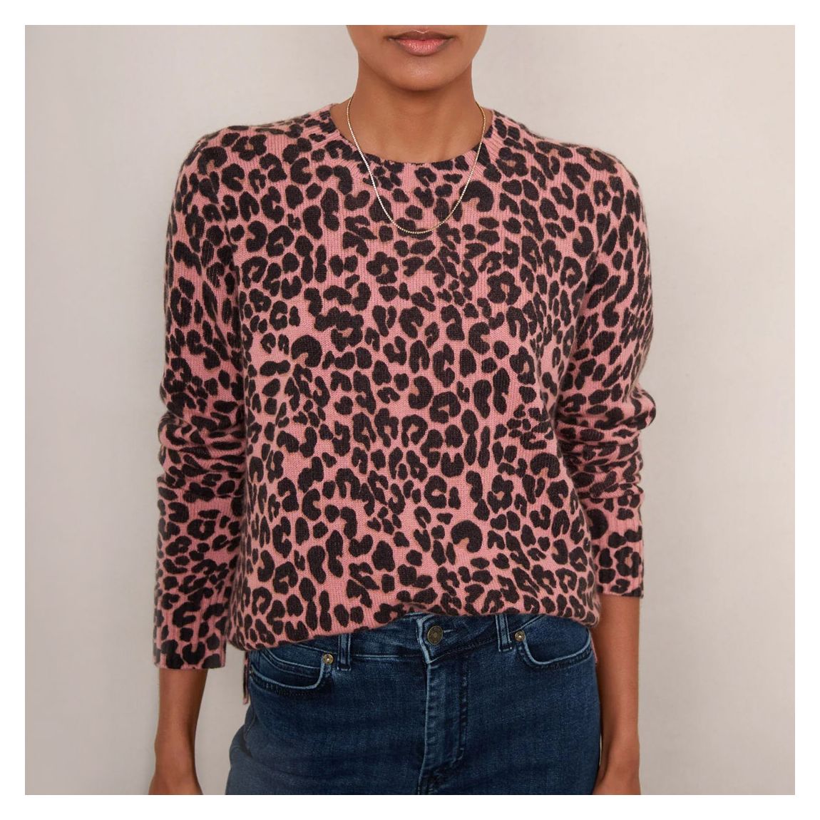 Pink Leopard Belle Jumper main product photo