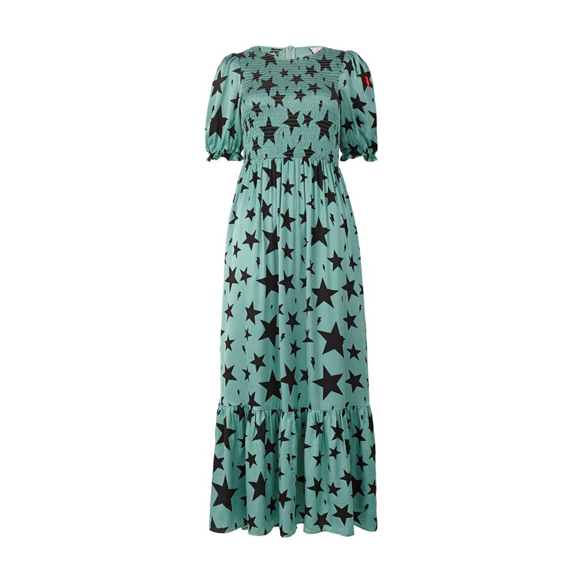 Blue Midi Dress With Star Print main product photo