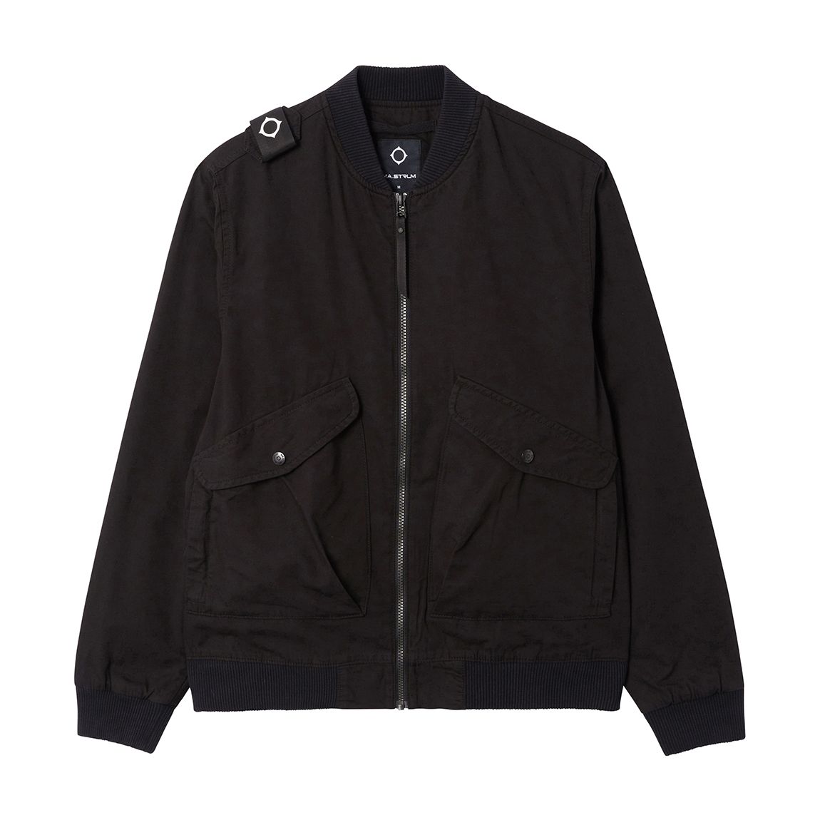 Black Cotton Bomber Jacket main product photo