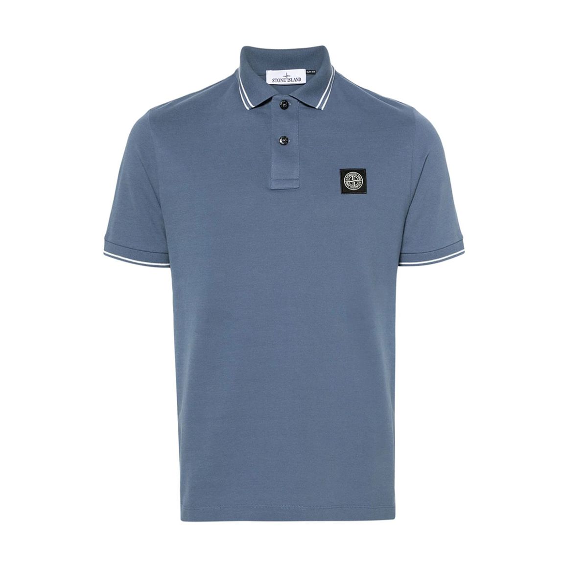 Blue Stretch Pique Polo Shirt main product photo