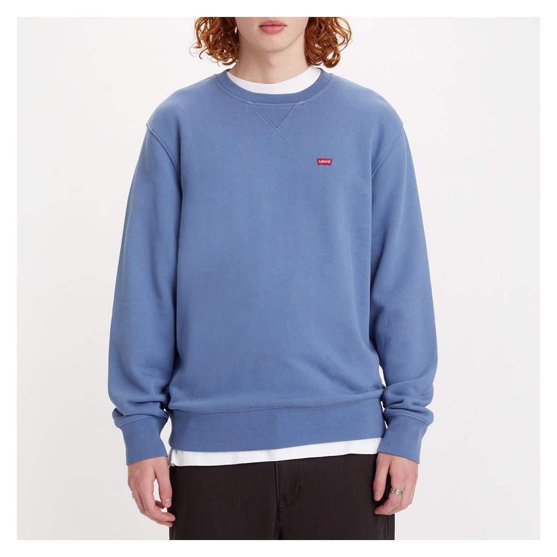 Blue Original Crew Cotton Sweatshirt main product photo