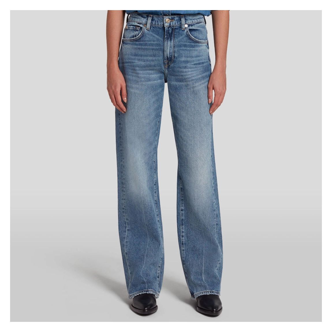 Light Blue Tess Wide Leg Jeans main product photo