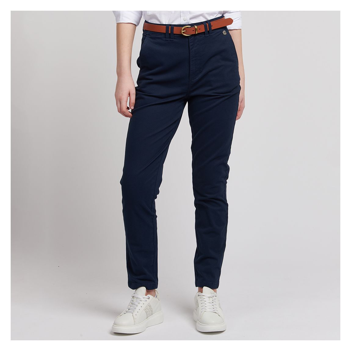 Navy Stretch Chino Trousers main product photo