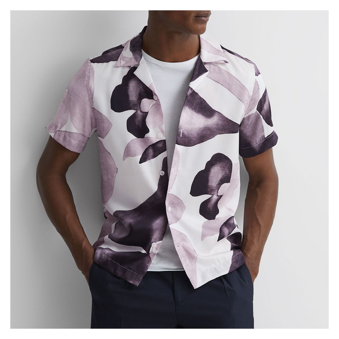 Purple Howe Abstract Print Shirt main product photo