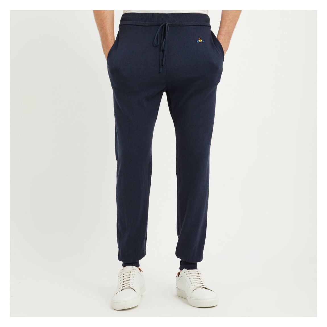 Navy Unisex Cotton Blend Tracksuit Bottoms main product photo