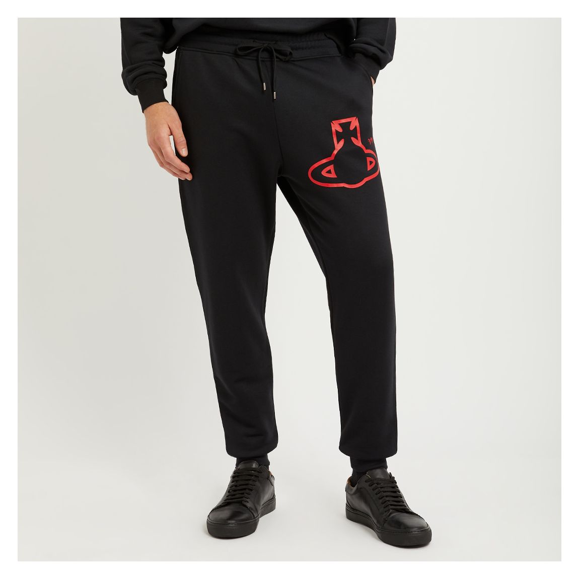 Black Printed Logo Cotton Joggers main product photo