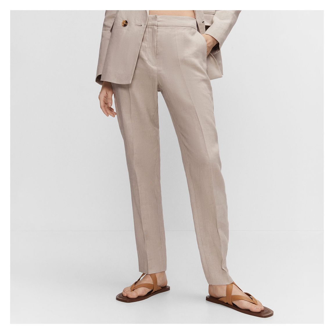 Grey Linen Trousers main product photo