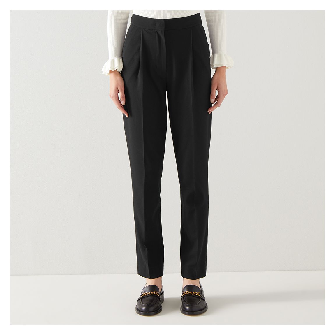 Black Lilly Straight Trousers main product photo