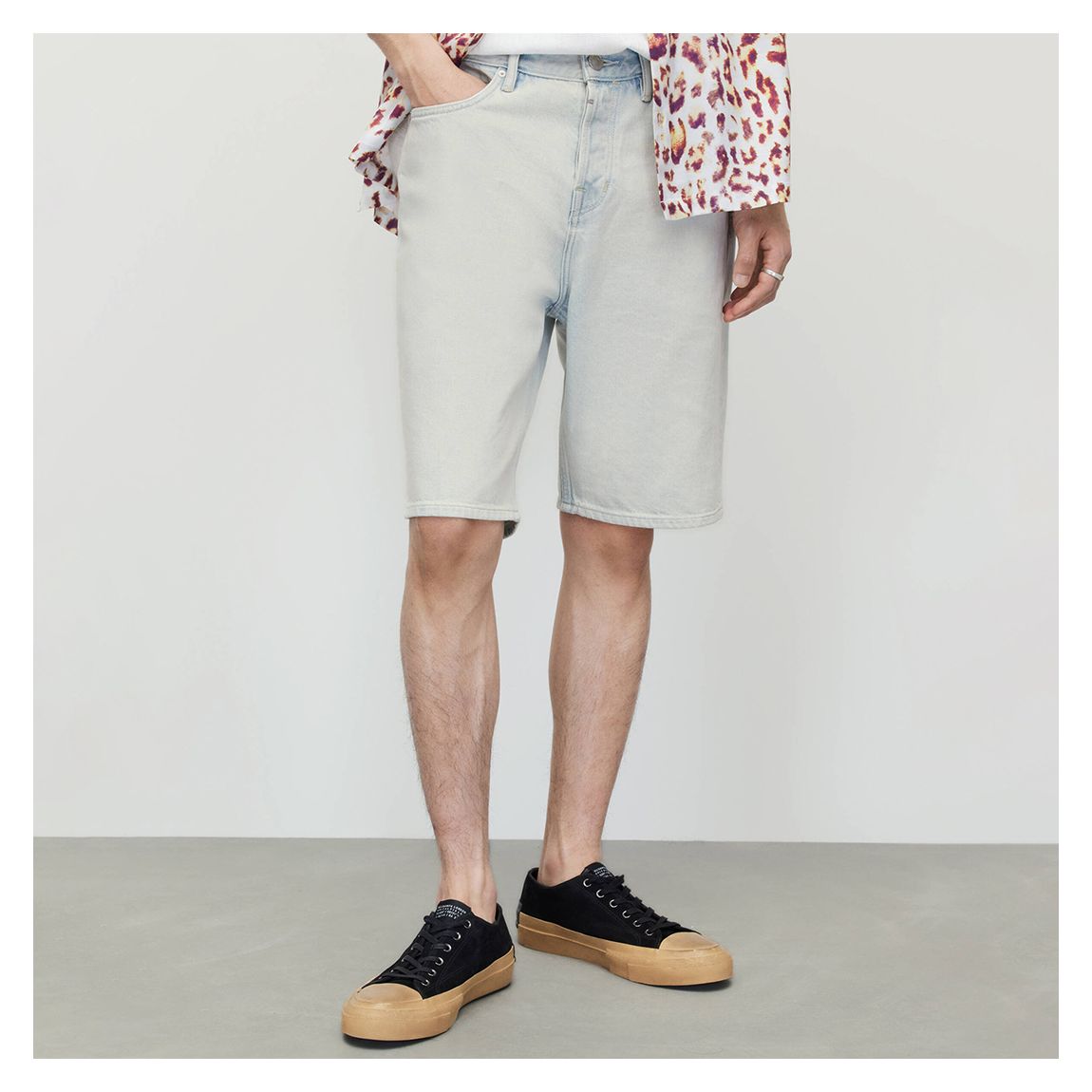 Light Blue Alva Denim Shorts main product photo