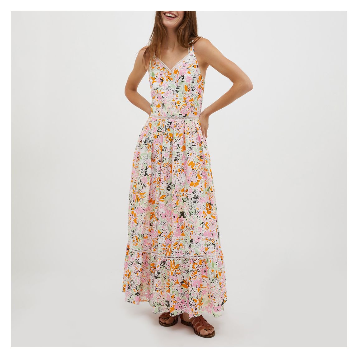 Multi Effluvio Cotton Floral Midi Dress main product photo
