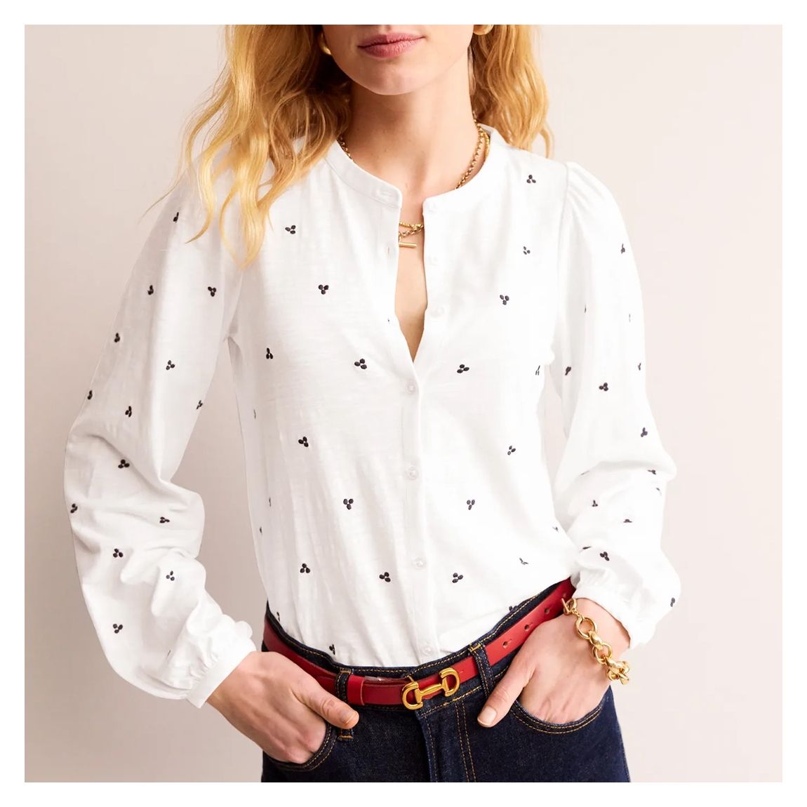 White Marina Cotton Shirt main product photo