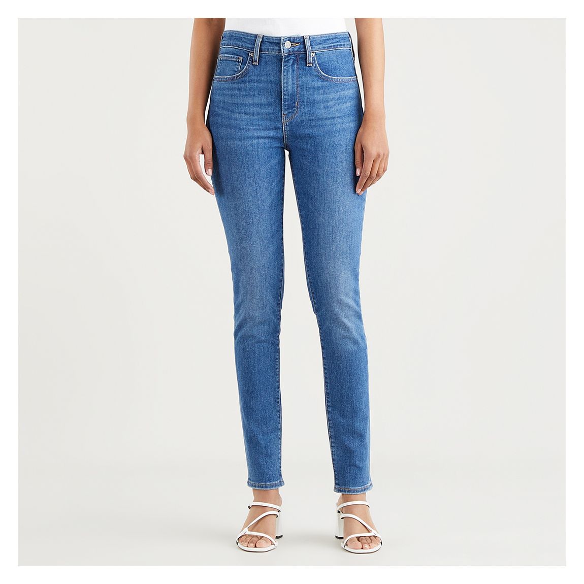 Mid Blue 721™ High Waisted Skinny Stretch Jeans main product photo