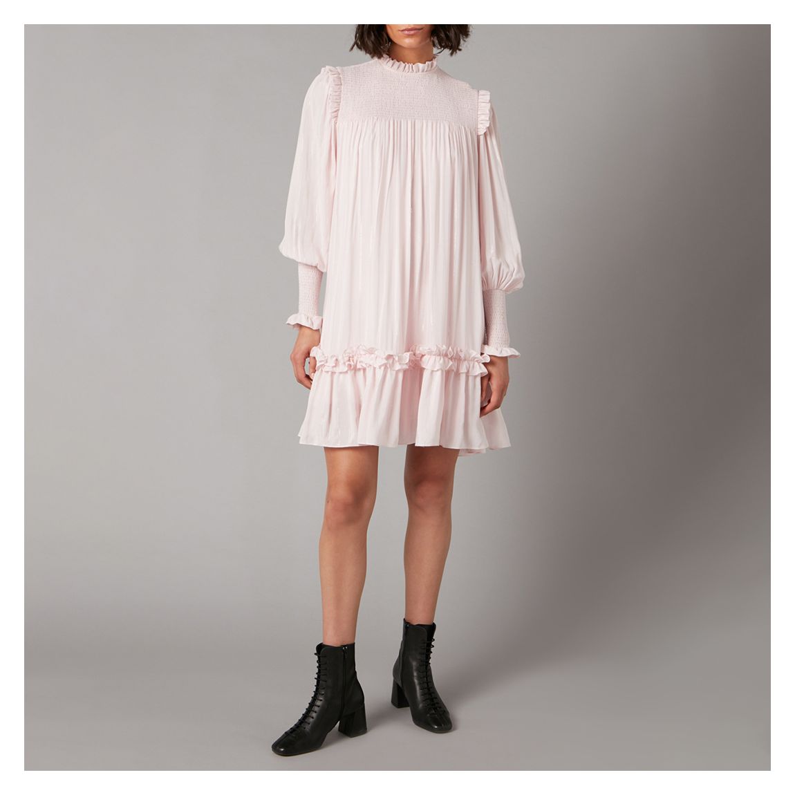 Pale Pink Ruffle Marsha Dress main product photo