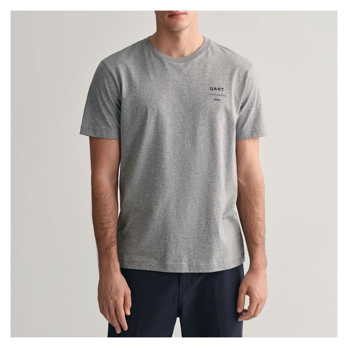 Grey Logo Script Cotton T-Shirt main product photo