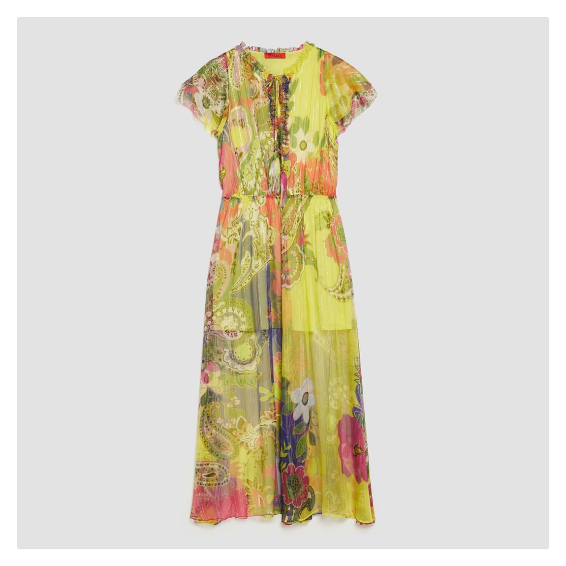 Multi Lungarno Pattern Silk Midi Dress main product photo