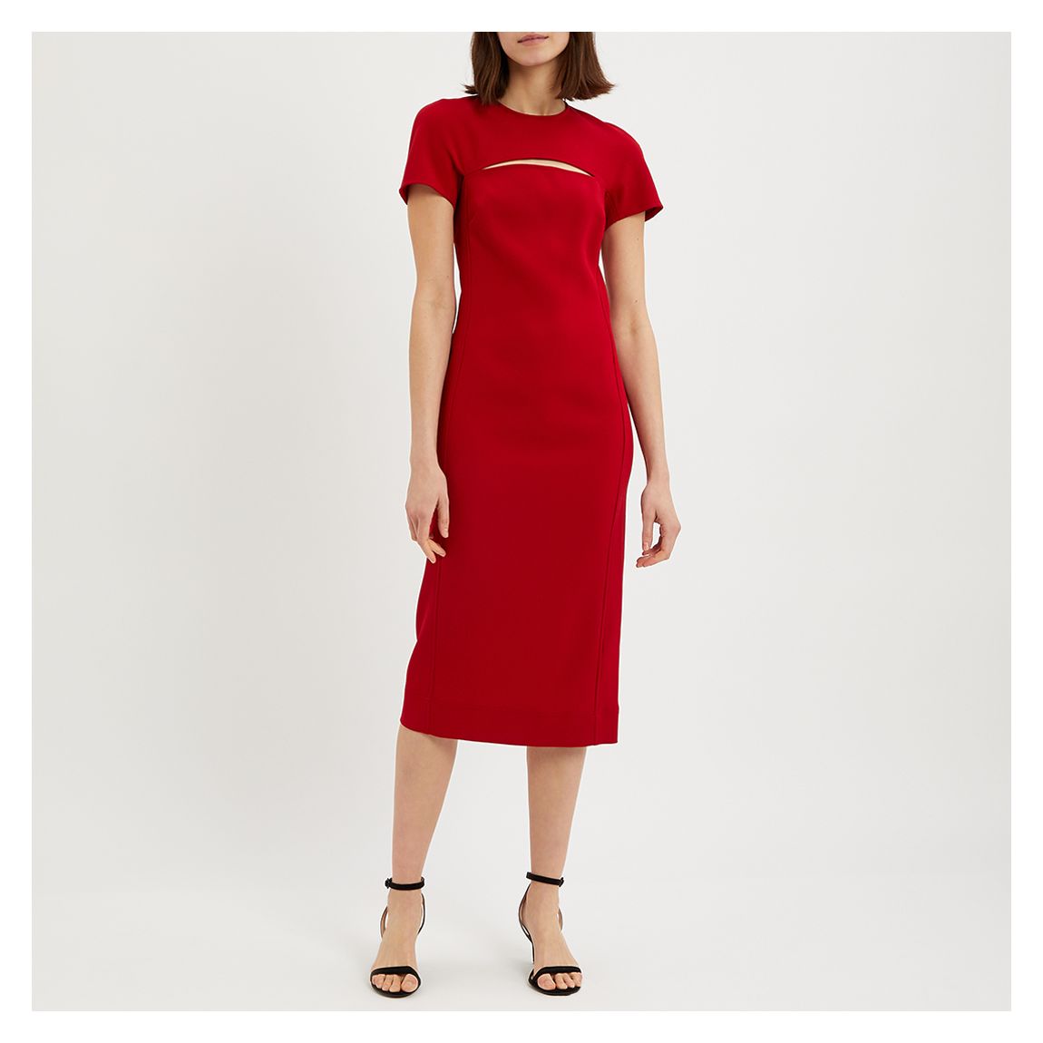 Red Signature Fitted Zip Dress main product photo