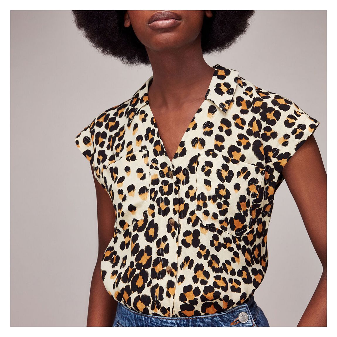 Brown Animal Print Shirt main product photo