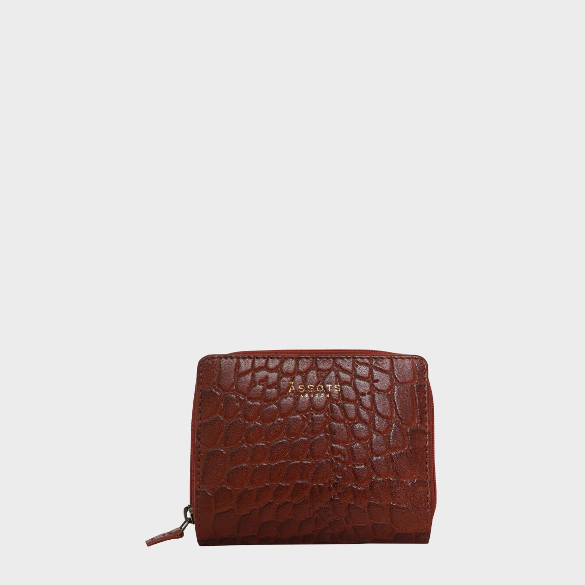 'JOLLY' Croc Real Leather Designer Zip-Top Wallet Purse main product photo