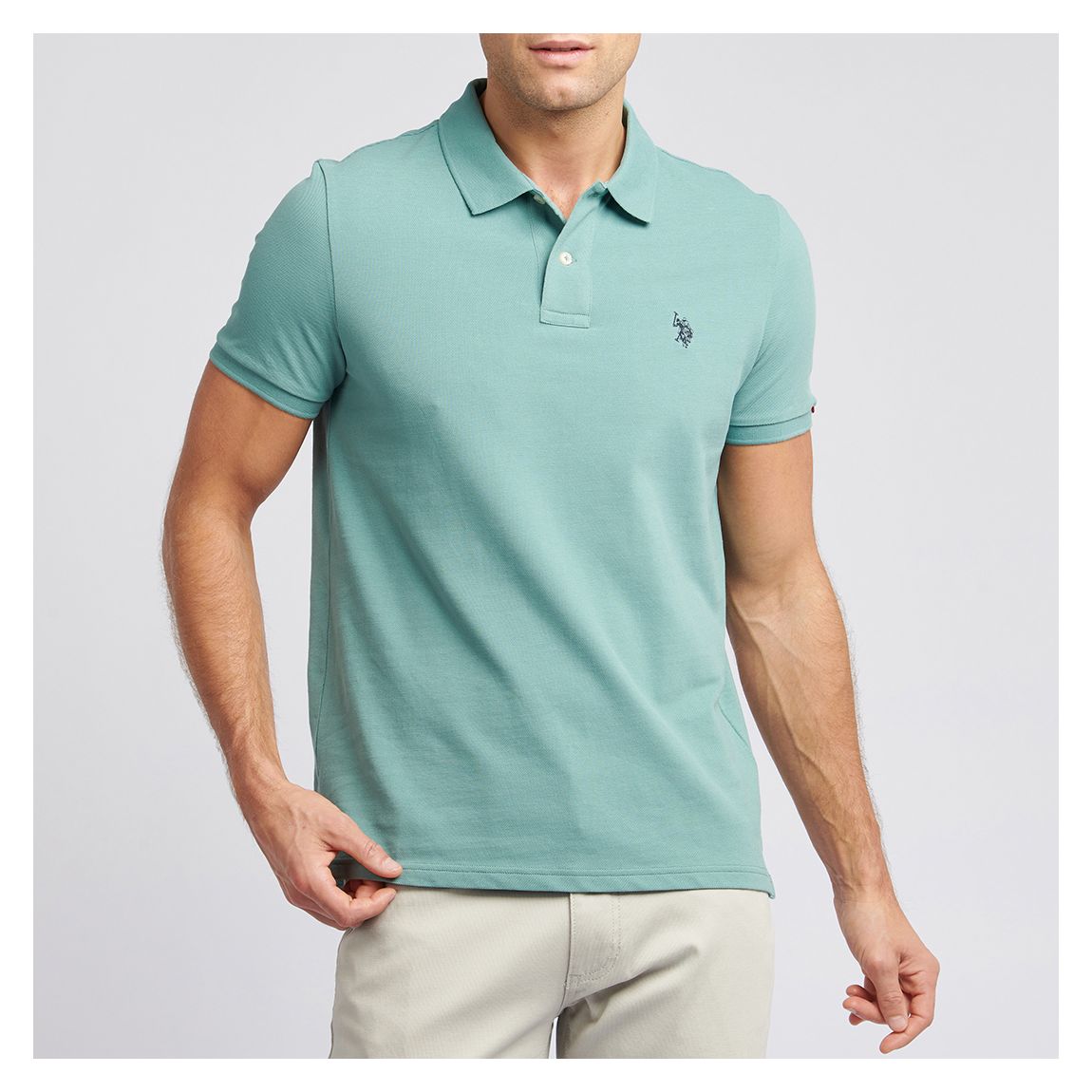 DHM Pique Polo Mineral Blue M main product photo